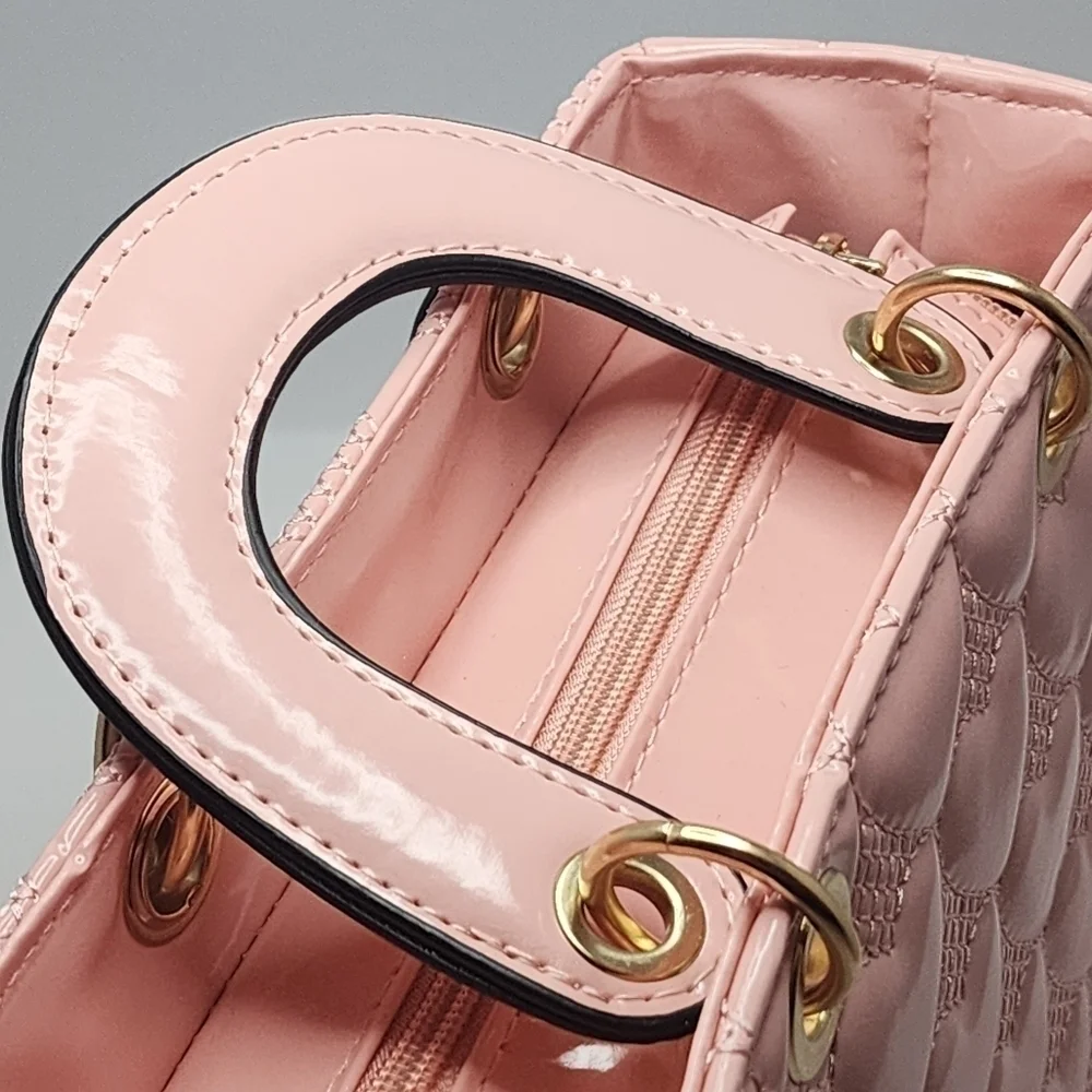 Quilted Heart Top Handle Handbag